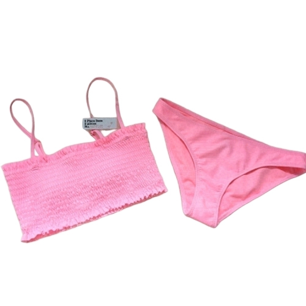 NWT Cabana del Sol - small 2 piece bikini - bubble gum pink - bandeau swimwear
